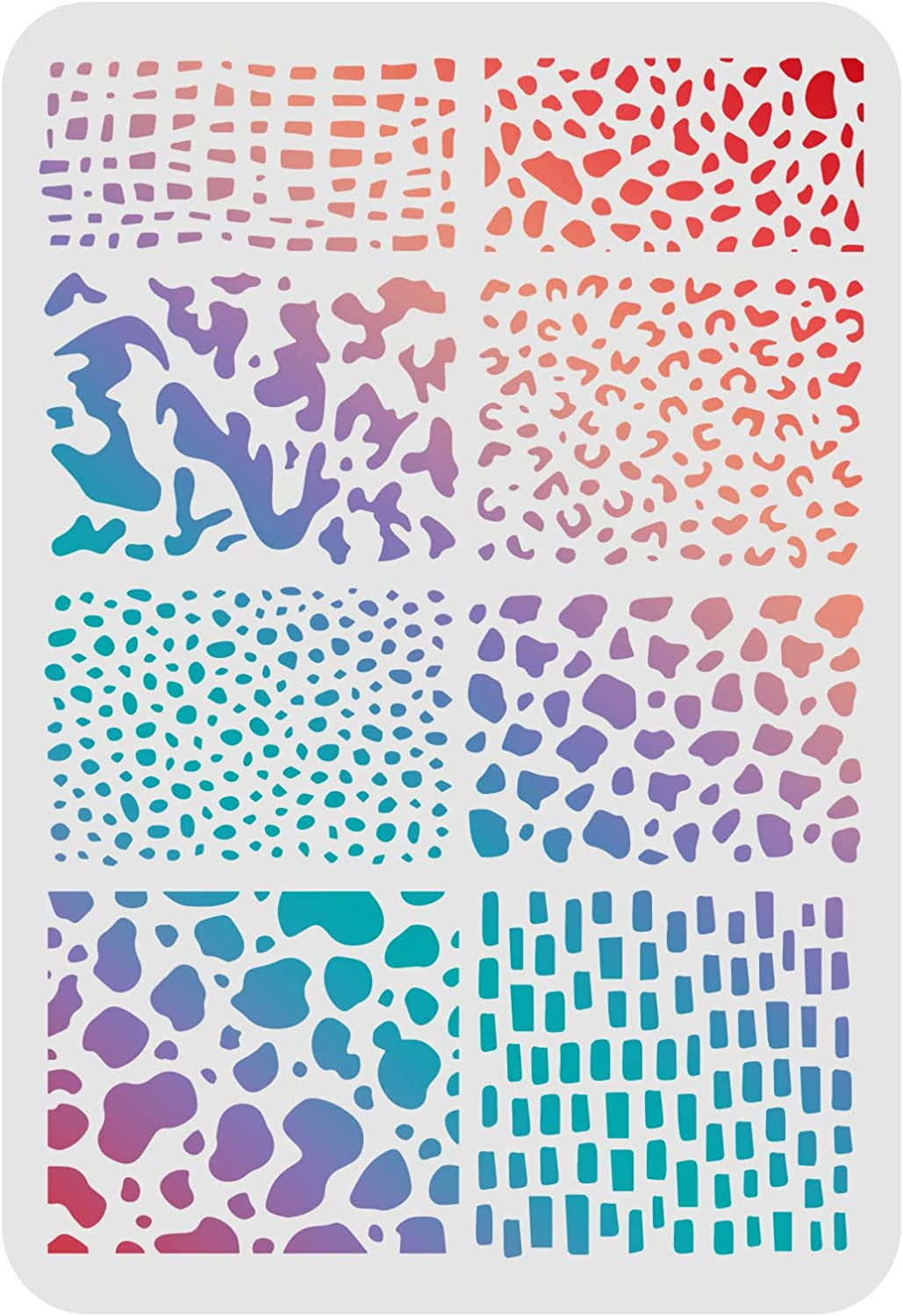 Animal Print Stencils Template 8.3x11.7inch Plastic Leopard Scale ...