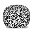 thumbnail image 1 of Animal Print Storage Toy Bag Chair, Safari Fashion Themed Pattern with Monochrome Tiger Skin, Stuffed Animal Organizer Washable Bag, Small Size, Charcoal Grey and White, by Ambesonne, 1 of 3