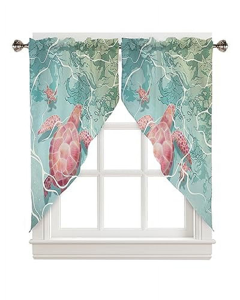 Animal Print Swag Valance Curtains Farm Pig Retro Wood Rod Pocket ...