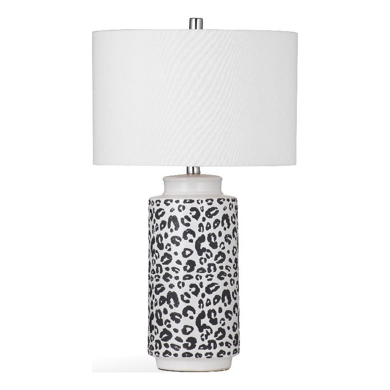 Animal Print Table Lamp in Black and White Ceramic - Walmart.com