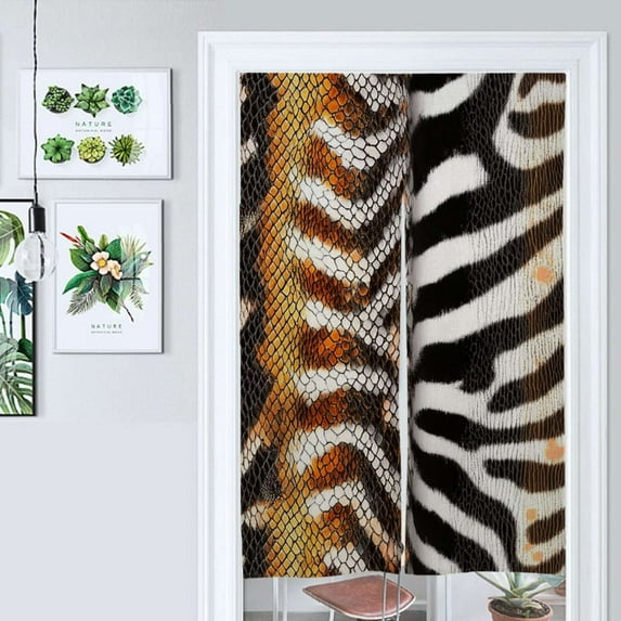 Animal Print Textile Patterns Door Curtain Nordic Living Room DoorCurtain Porch Partition Curtain Kitchen Rative Half Curtain