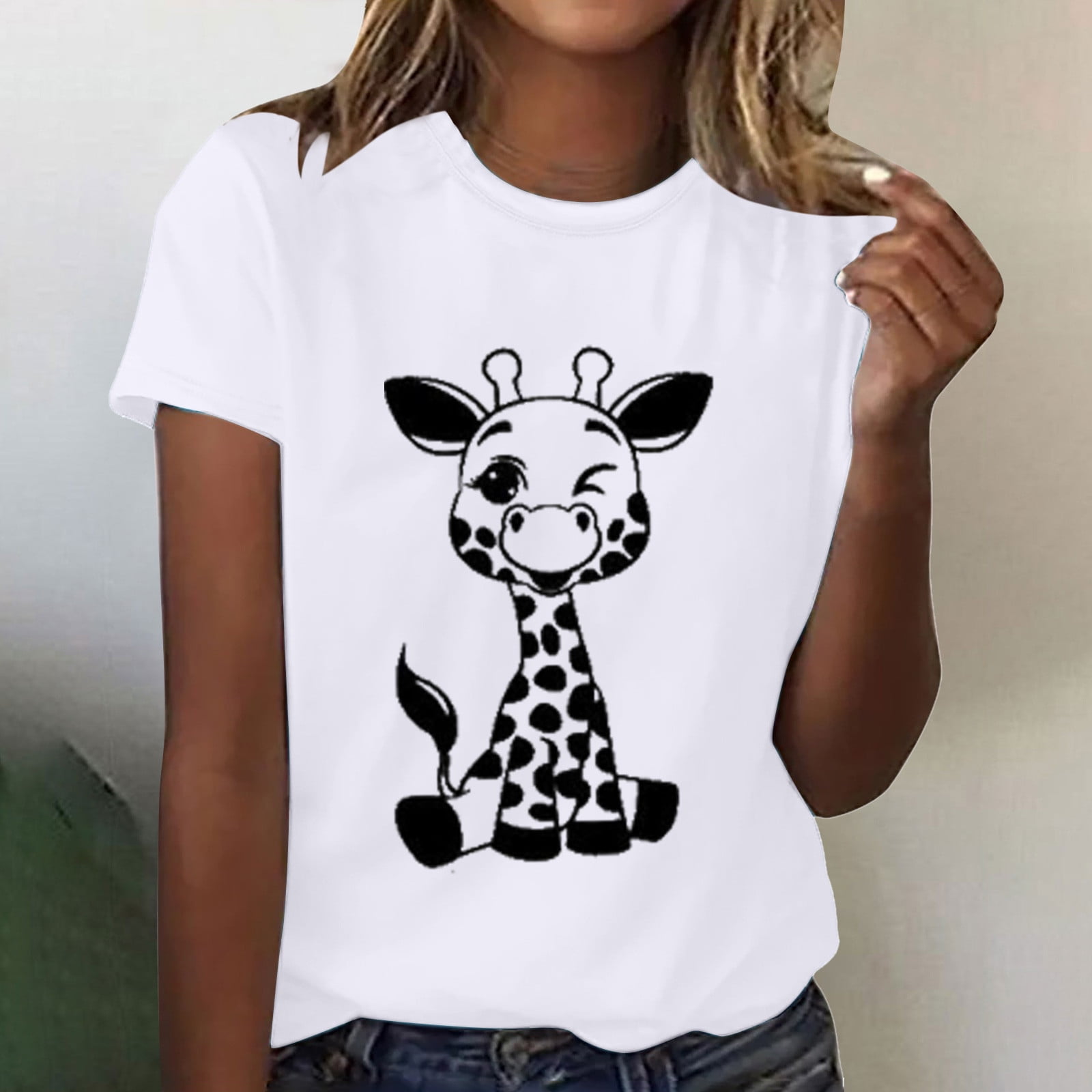Animal Print Tops For Women Giraffe Print Shirtwomen Girls Plus