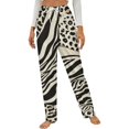 thumbnail image 1 of Animal Print Zebra Leopard Winter Female Pants Flannel High Waist Women Pants Lady Warm Straight Leg Plush Trousers, 1 of 7
