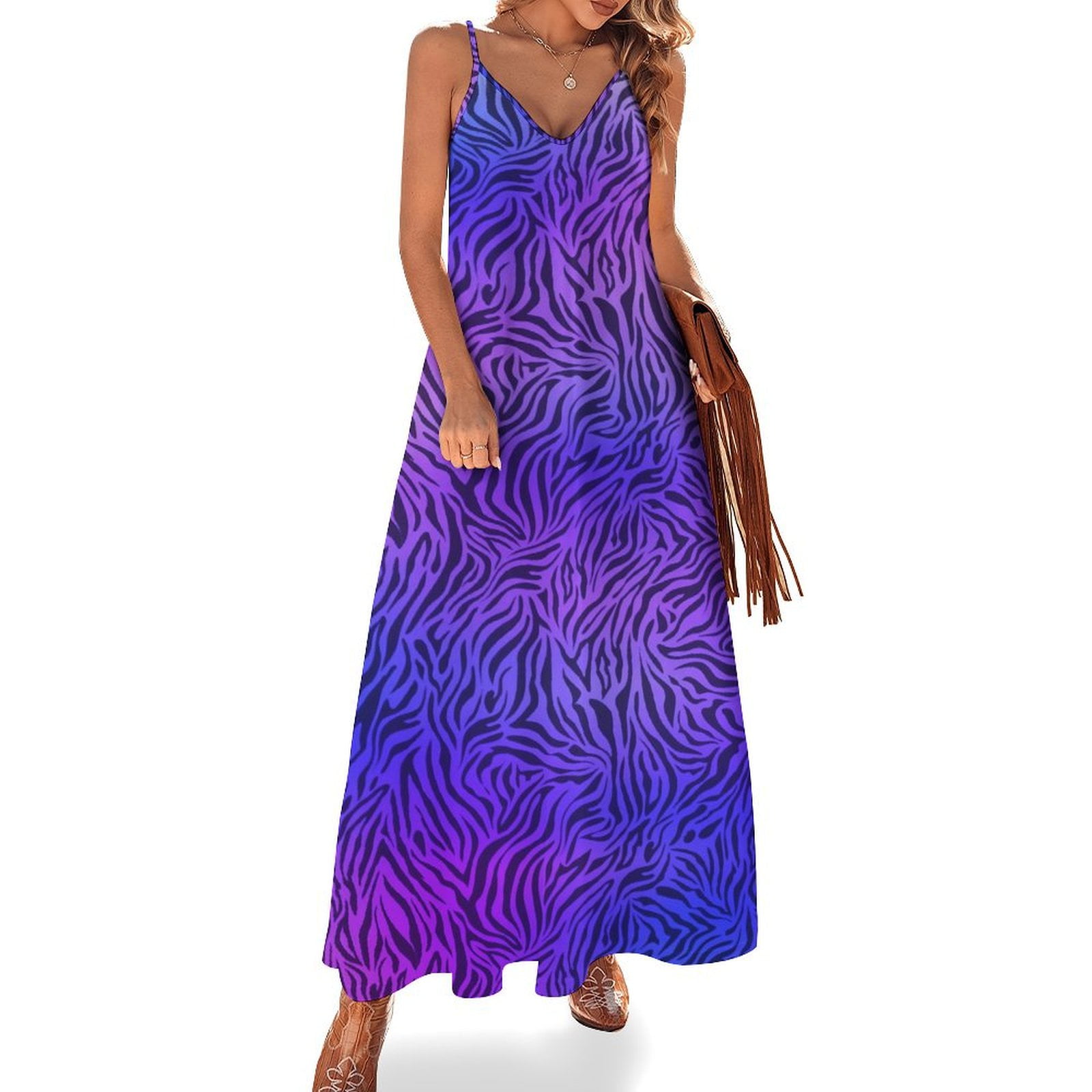 Lux Pink Zebra print Dress