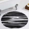 thumbnail image 1 of Animal Print Zebra Round Carpet Circle Rug Outdoor Patio Area Rug Washable Large Area Rugs Hallway Room Decor Fitness Mats, 1 of 8