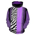 thumbnail image 1 of Animal Print Zebra Stripes-2 Men's Women Vintage 3D Hooded Sweatshirt - All-Season Loose Fit Streetwear, 1 of 6