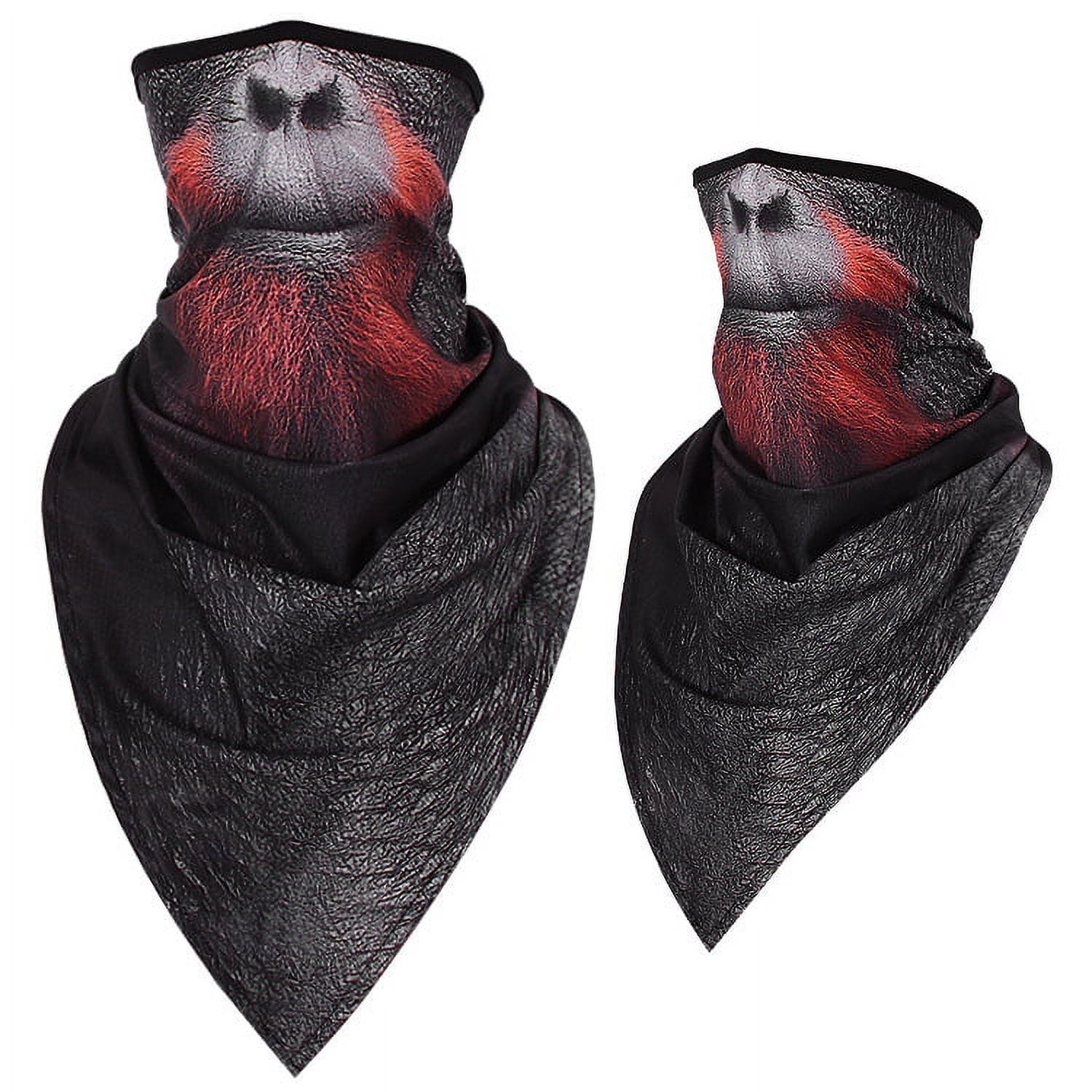 Animal Printed Half Face Masks Neck Gaiter Triangle Scarf Motorcycle Bandana for Outdoor