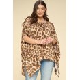 thumbnail image 1 of Animal Printed Rayon Span Poncho, 1 of 4