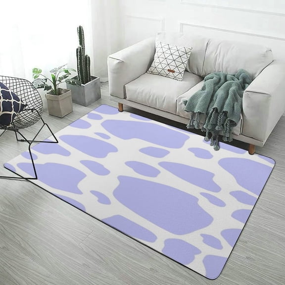 Animal Printing Cow Carpet Soft Comfy Rug for Home Living Room Bedroom Area Rug Non-slip Doormat Decor