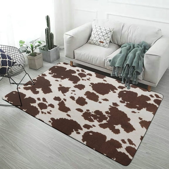 Animal Printing Cow Carpet Style Living Room Bedroom Soft Comfy Rug Modern 3d Entry Mats Household