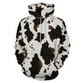 thumbnail image 1 of Animal Printing Cow Men's Women Vintage 3D Hooded Sweatshirt - All-Season Loose Fit Streetwear, 1 of 6