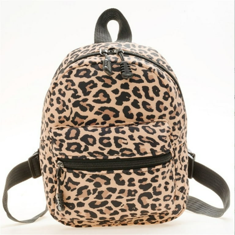 Animal Printing Mini Women s Backpacks Leisure Travel Bag Leopard print Walmart