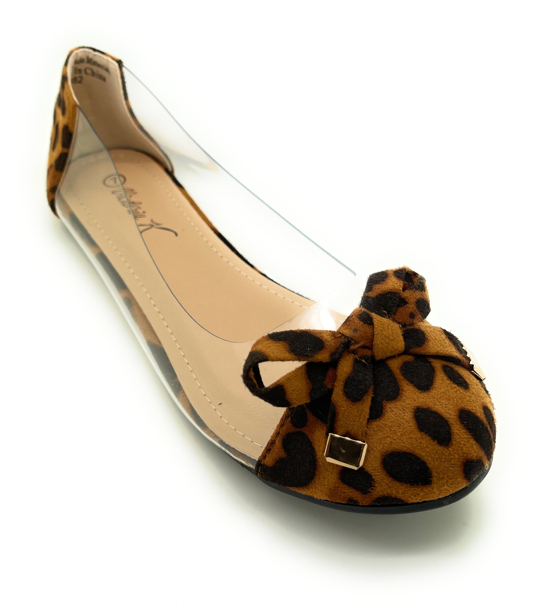 Animal Prints with Clear Sides Ballerina Flats