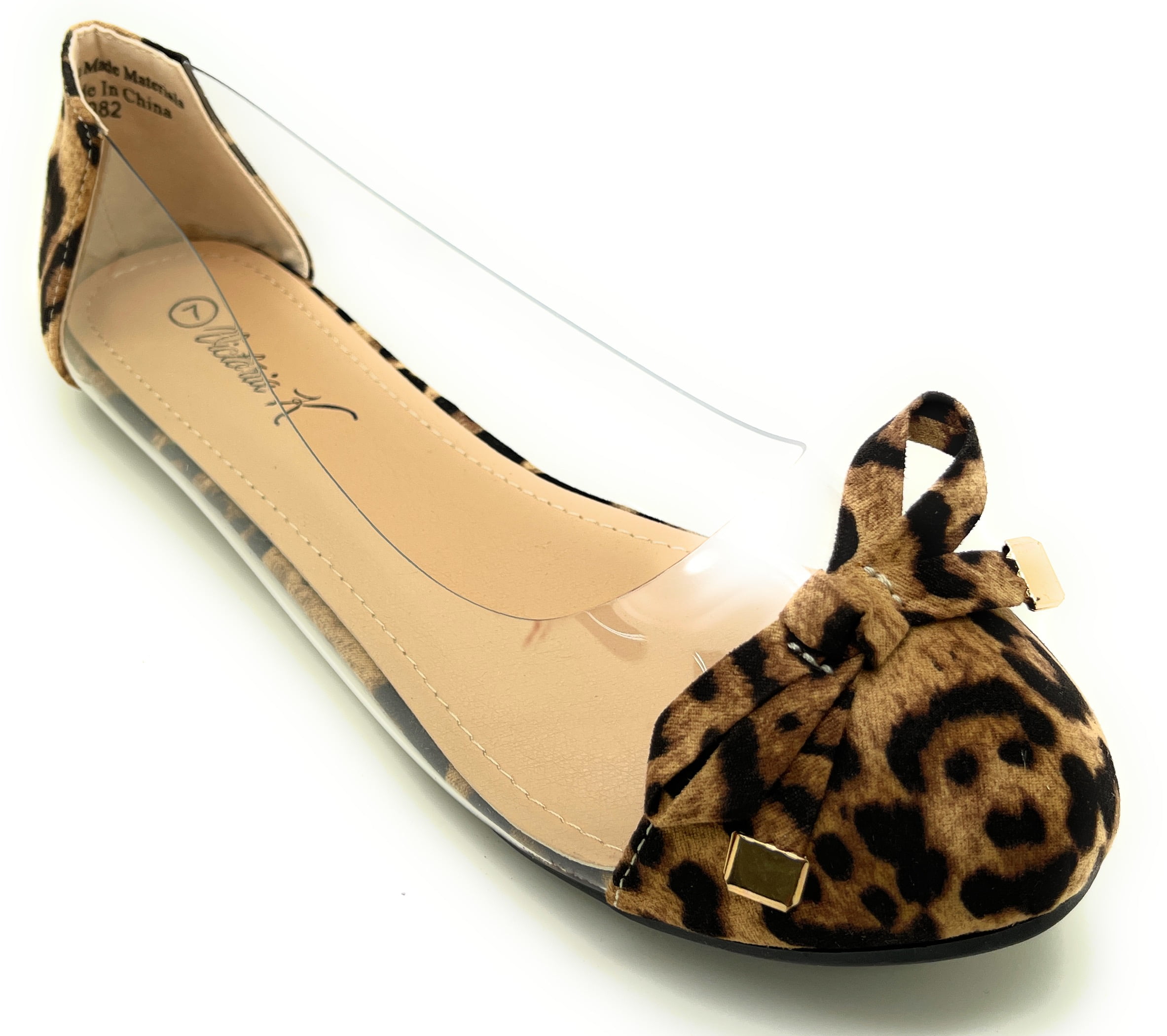 Animal Prints with Clear Sides Ballerina Flats