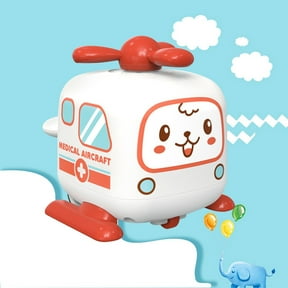 Animal Pull Back Car Toy for Babies & Toddlers, Crash & Go Toy Car with Cute Design, Early Learning Toy for Ages 1-3, Fine Motor Skills Development White