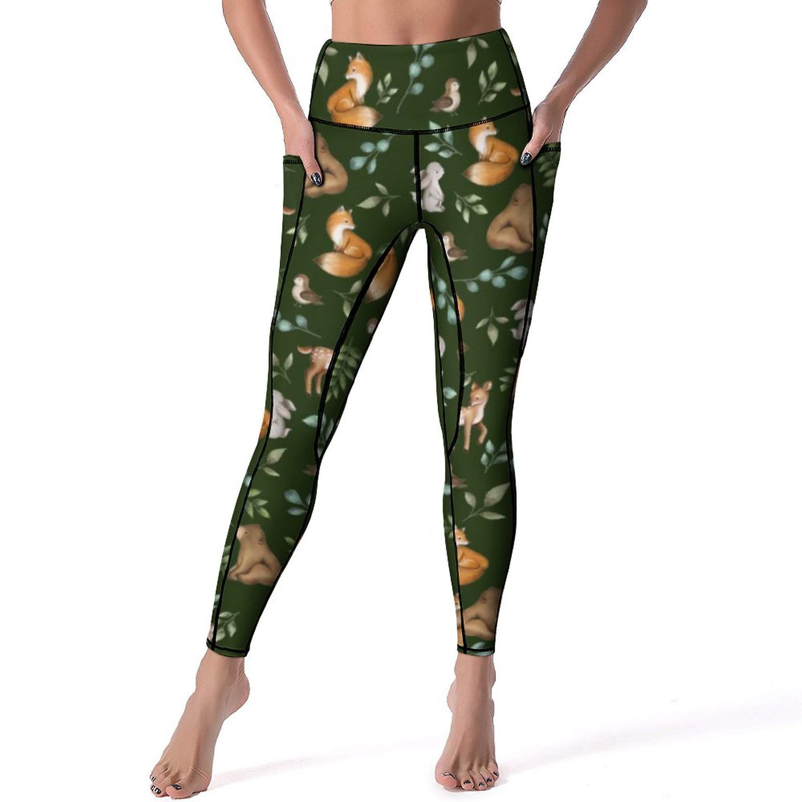 ANIMAL LEGGING BLACK LEOPARD