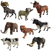 Animal Quest Wild Kingdom II Animals - 8 Piece Set, Toy Figurine Collection, Posed Wildlife, 3 - 4.75 Realistic Miniatures, Play & Display, Kids 3+
