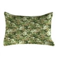 thumbnail image 1 of Animal Quilted Pillowcover, Skull Camouflage Design Various Frog Pattern Different Tones Art Print, Standard King Size Accent Pillow Cover for Bedroom, 36" x 20", Sage Pine Green, by Ambesonne, 1 of 2