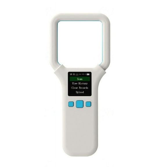 Animal RFID Reader 134.2Khz/125Khz USB Pet ID Scanner Animal Tag Reader Handheld Mini Scanner for Dog Cat Horse White