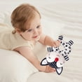 thumbnail image 1 of Animal Rattle Round Hand Rattle Plush Toy For 0+ Months, Elephant & Zebra Styles, Soft Plush Baby Toy With Built-In Bell For Early Development, Safe Chewable Material, Cute, 1 of 6