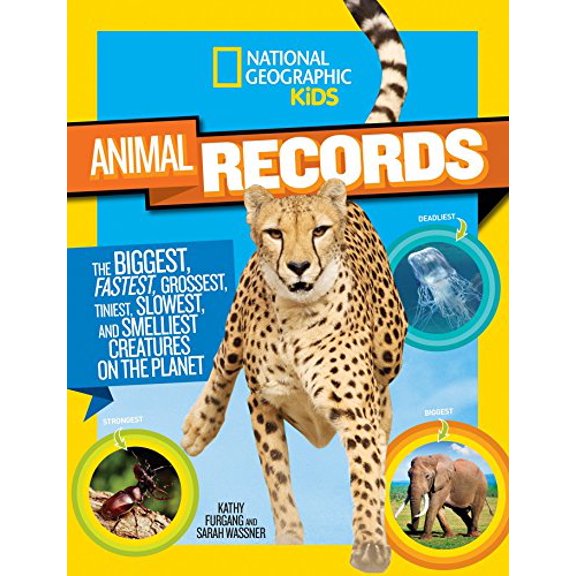 Pre-Owned National Geographic Kids Animal Records: The Biggest, Fastest, Weirdest, Tiniest, Slowest, and Deadliest Creatures on Theplanet (Paperback) 1426318731 9781426318733