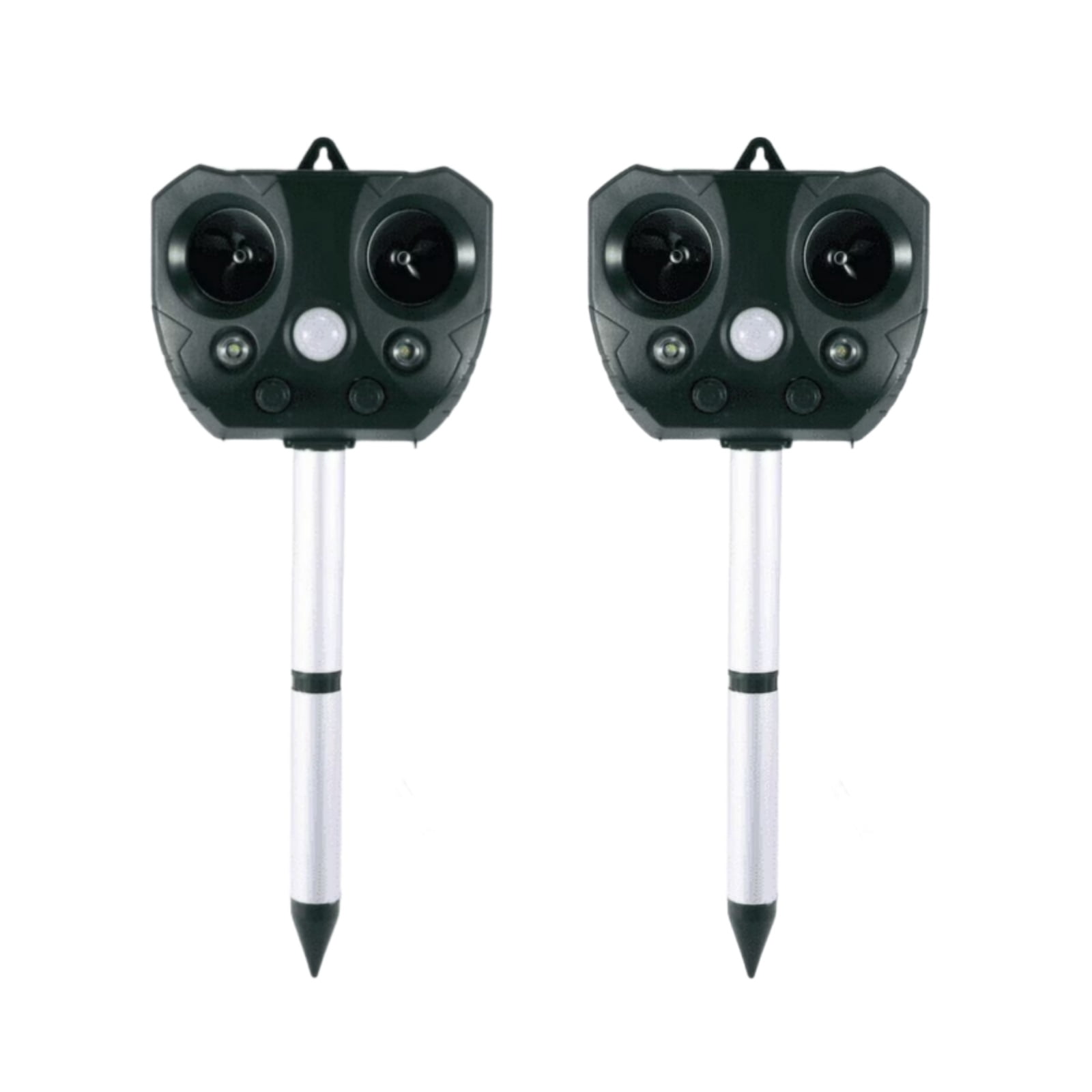 Animal Repellent Solar Powered Motion Sensor Safe & Humane Outdoor Waterproof Deer Raccoon Cat Squirrel Skunk Dog Rabbit Coyote (2Pack)
