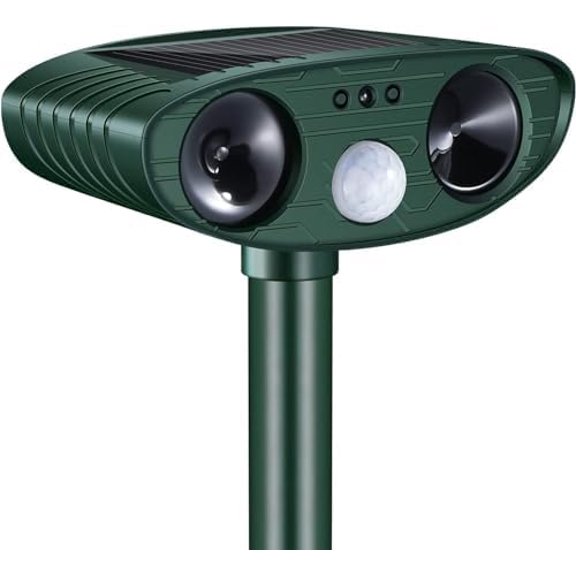 Animal Repellent Solar Powered with Motion Sensor, Flashing Light
