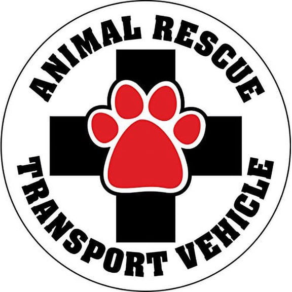 Imagine This D1962 Car Decal (Animal Rescue Transport Vehicle), 2 Pack