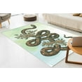 thumbnail image 1 of Animal Rug, Snake Rug, Floral Snake Illustration Rugs, Non-Slip Carpet Rug, Abstract Snake Rugs, Area Rugs, Easy to Clean Rugs, Large Rug, 3.3'x6.5' - 100x200 cm, 1 of 8