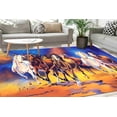 thumbnail image 1 of Animal Rugs, Abstract Rug, Outdoor Rug, Horses Rugs, Running Horses Painting Rugs, Home Decor Rug, Area Rug, Wedding Rugs, Farmhouse Decor, 2.6'x6.5' - 80x200 cm, 1 of 8
