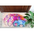 thumbnail image 1 of Animal Rugs, Kitchen Rug, Colorful Rugs, Accent Rugs, Personalizeds Rugs, Bedroom Rug, Animal Rug, Floral Three Elephants Rugs, Soft Rugs, 1.7'x2.3' - 50x70 cm, 1 of 8