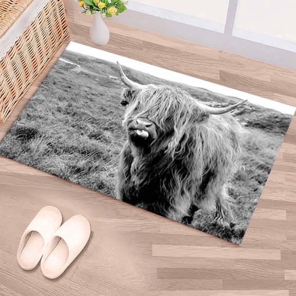 Animal Rugs, Wild Bull Rug, Machine Washable Rugs, Scottish Highland Cattle Rug, American Bison Rug, Bedroom Rugs, Farmhouse Rugs, 3.9'x5.9' - 120x180 cm