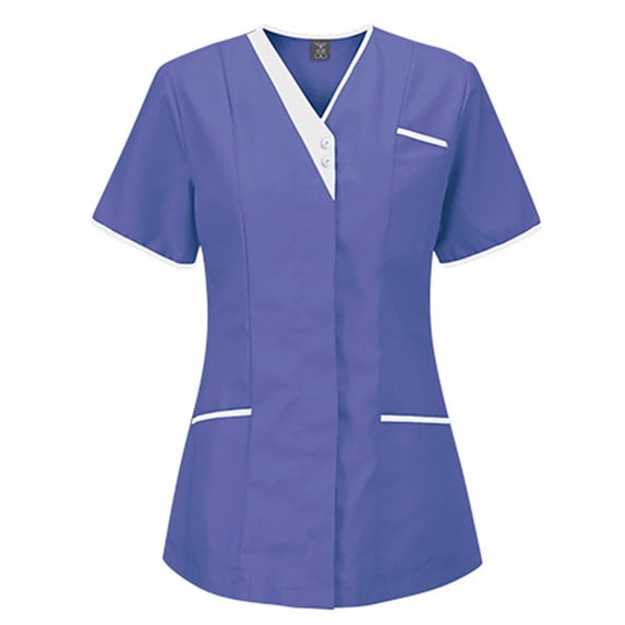 Animal Scrub Tops Women V-Neck Uniforme Infirmiere Femme Plus Size Workwear Scrubs Printed Lightweight Top with Two Side Pockets