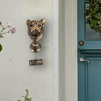 Animal Series Welcome Doorbell, Chihuahua Dog Design, Vintage Style Metal Doorbell with "Welcome" Sign, Decorative Entryway Bell, Perfect for Dog Lovers and Home Decoration