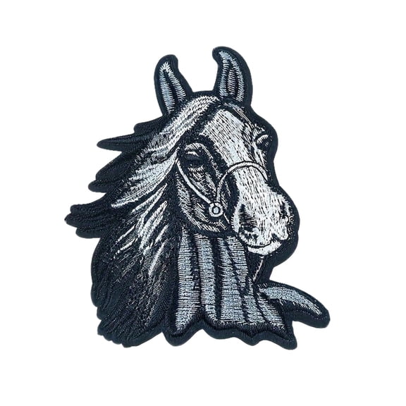 Animal Sew On/Iron On Patches Horse Head Embroidered Patches Ponies Sewing Patches Applique Patches for Bag Decoration