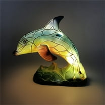 Animal Shaped Stained Table Lamp for Bedroom Creative Decorative Night Light Cozy Atmosphere Led Desktop Lamp Unique Resin, Funny Bedside Touch Lamp