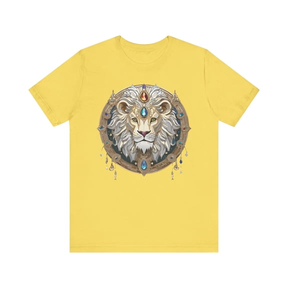 Animal Shirt, Shirt with Animal, Tee Shirt with Gold Animal Medal, Shirt with Antique Animal Medallion