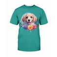 thumbnail image 1 of Animal Shirt, Tee Shirt with Animals, Floral Dog T-Shirt, 1 of 7