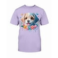 thumbnail image 1 of Animal Shirt, Tee Shirt with Animals, Floral Dog T-Shirt, 1 of 7