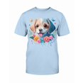 thumbnail image 1 of Animal Shirt, Tee Shirt with Animals, Floral Dog T-Shirt, 1 of 7