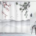 thumbnail image 1 of Animal Shower Curtain, Seahorse Mediterranean Culture Roman Poseidon Heraldic Sign Print, Cloth Fabric Bathroom Decor Set with Hooks, 60" W x 72" L, Grey White, 1 of 4