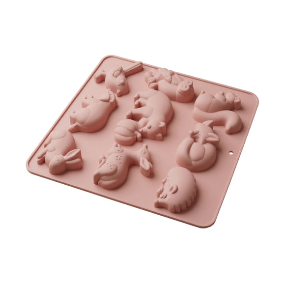 Animal Silicone Baking Mold, Food Grade Non-stick Cartoon Squirrel Fox Hedgehog Shaped Mold, 1 Pack Reusable Heat Resistant Bakeware, For DIY French Mousse Chocolate Candy Pastry Making