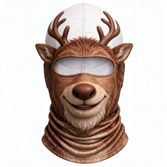 Animal Ski Mask, Realistic Animal Face Balaclava, Funny and Unexpected Look, 3D Face Design with Neck Coverage for Skiing and Snowboarding, 1 PC, G