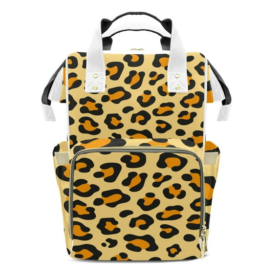 Animal Skin Print Diaper Backpack – Large Capacity, Insulated Baby Bottle Pocket, Multifunctional Mommy Bag for Boys & Girls
