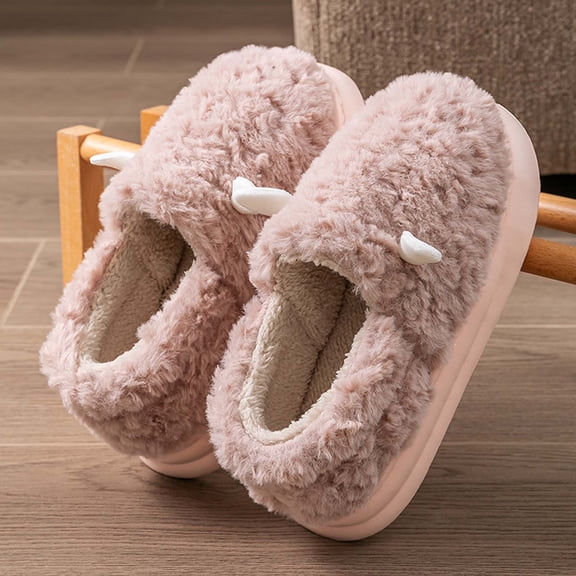 Animal Slippers for Women and Men, Comfortable Anti Slippers (Khaki 37)