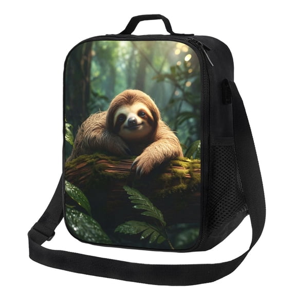 Animal Sloth Lunch Bag Insulated Thermal Lunch Box with Shoulder Strap & Handle for Women and Men