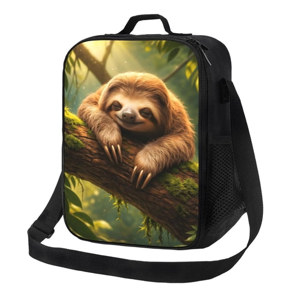 Animal Sloth Lunch Bag Insulated Thermal Lunch Box with Shoulder Strap & Handle for Women and Men