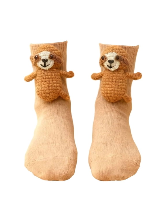 Animal Socks - 2026 New Hug Socks, Sloth Socks, Cute Funny 3D Knit Animal Sock for Women Kids Christmas Gifts