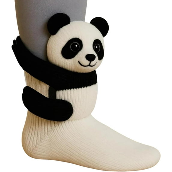 Animal Socks, 3D Knit Animal Sloth Socks for women, Cute Plush Animals Hug Sock, Long Stocking Sock for Christmas Gifts