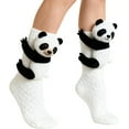 thumbnail image 1 of Animal Socks, Sloth Socks 3D Knit Animal Sock for Women, Double-Layer Cotton Funny Christmas Hugging Socks (Panda), 1 of 12
